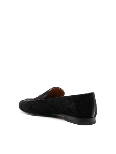 Shop Tom Ford Velvet Loafers Shoes In Black