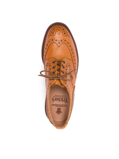 Shop Tricker's Bourton Acorn Antique Dainite Sole 5 Fit Lace Up Shoes In Brown