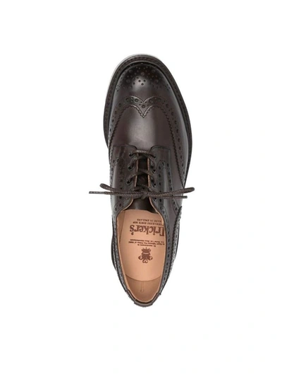 Shop Tricker's Bourton Espresso Burnished Dainite Sole 5 Fit Lace Up Shoes In Brown