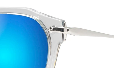 Shop Maui Jim Alika 49mm Polarizedplus2® Round Sunglasses In Crystal W/ Dark Gunmetal