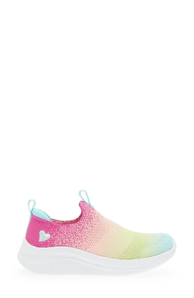 Shop Skechers Kids' Ultra Flex 3.0 Washable Slip-on Sneaker In Aqua/ Multi