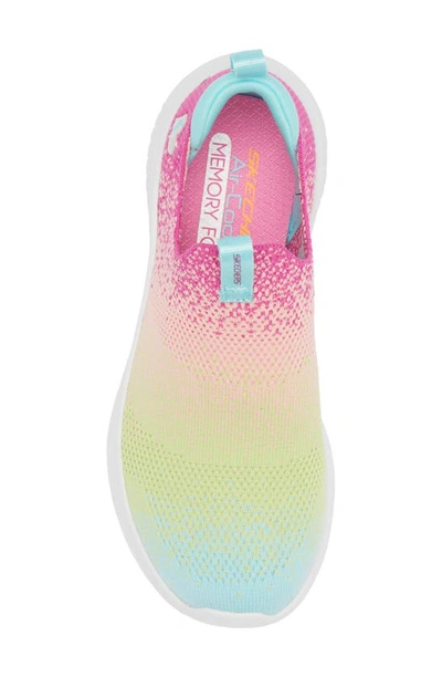 Shop Skechers Kids' Ultra Flex 3.0 Washable Slip-on Sneaker In Aqua/ Multi