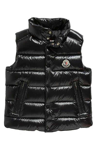 Shop Moncler Kids' Tib Quilted Down Puffer Vest In Black
