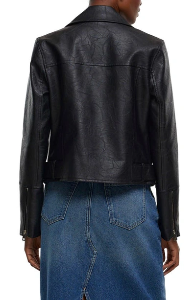 Shop River Island Core Biker Jacket In Black