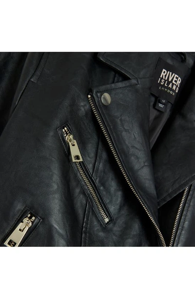 Shop River Island Core Biker Jacket In Black