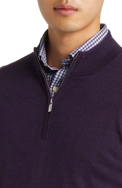 Shop Peter Millar Autumn Crest Quarter Zip Sweater In Grapevine