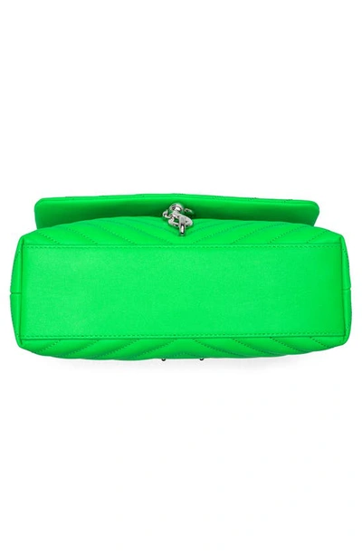 Shop Rebecca Minkoff Edie Quilted Leather Shoulder Bag In Neon Green