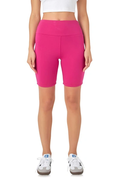 Grey Lab Bike Shorts In Fuchsia