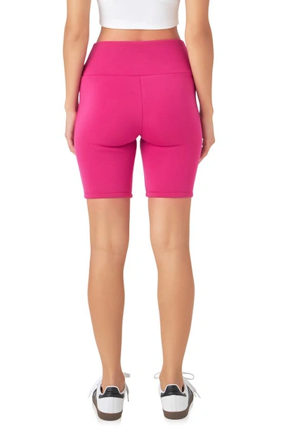 Grey Lab Bike Shorts In Fuchsia