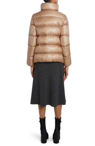 Moncler Cochevis Short Down Jacket In Brown