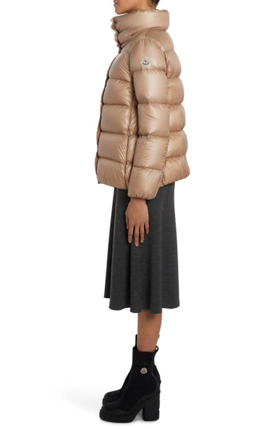 Moncler Cochevis Short Down Jacket In Brown