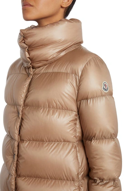 Moncler Cochevis Short Down Jacket In Brown