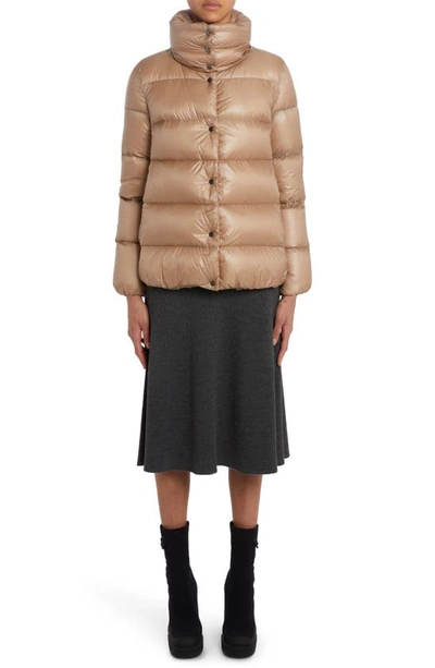 Moncler Cochevis Short Down Jacket In Brown