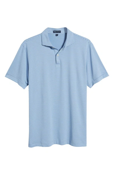Shop Peter Millar Crown Crafted Ambrose Jersey Performance Polo In Vintage Indigo