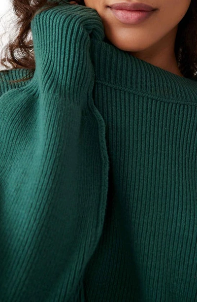 Shop Free People Easy Street Crop Pullover In Hunter Green