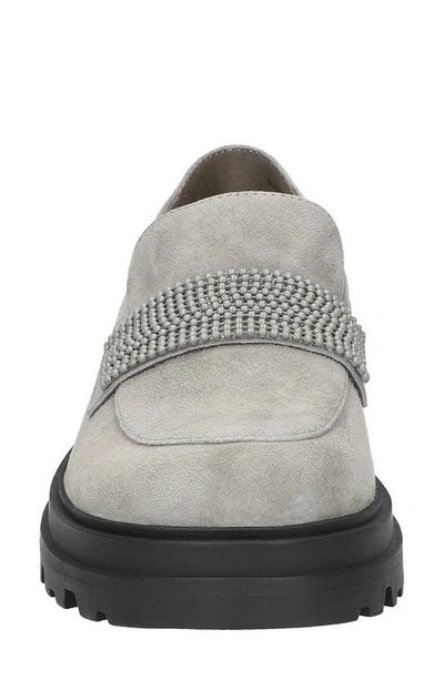 Shop Bella Vita Paz Lug Loafer In Grey Suede Leather