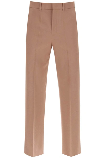 Shop Valentino Wool Pants In Brown