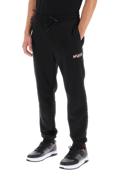 Shop Hugo Drokko Double Logo Sweatpants