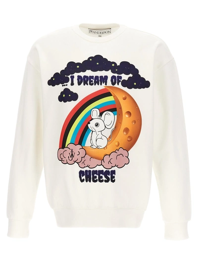 Shop Jw Anderson I Dream Of Cheese Sweatshirt White