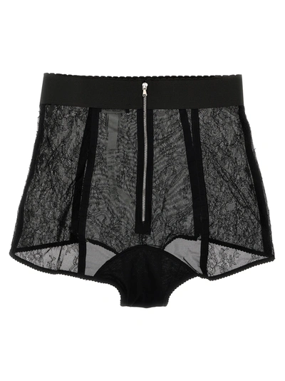 Shop Dolce & Gabbana Lace Culottes Underwear, Body Black