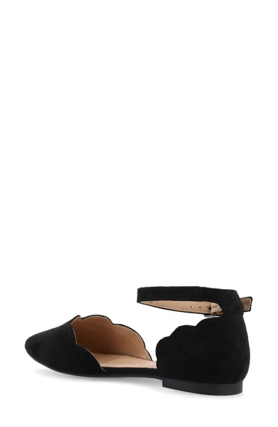 Journee Collection Lana Ankle Strap Flat In Black