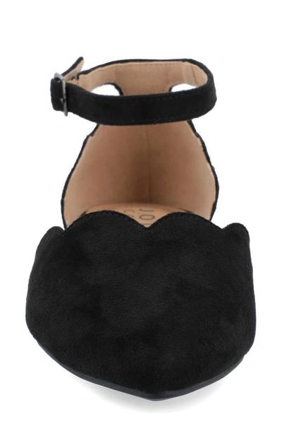 Journee Collection Lana Ankle Strap Flat In Black