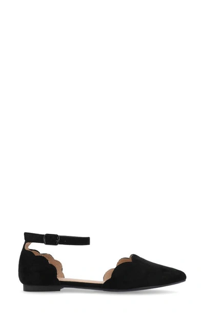 Journee Collection Lana Ankle Strap Flat In Black