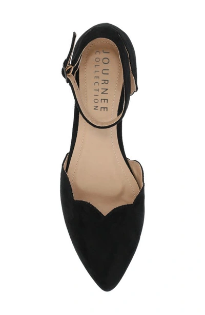 Journee Collection Lana Ankle Strap Flat In Black