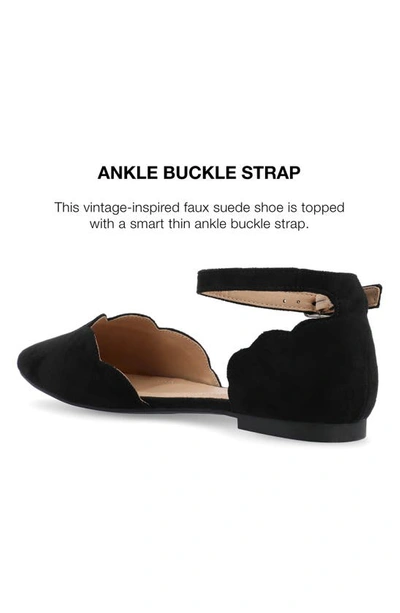 Journee Collection Lana Ankle Strap Flat In Black
