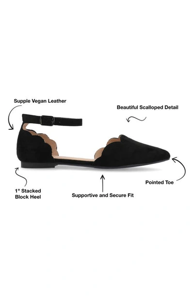 Journee Collection Lana Ankle Strap Flat In Black