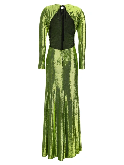 Shop Philosophy Sequin Long Dress Dresses In Green