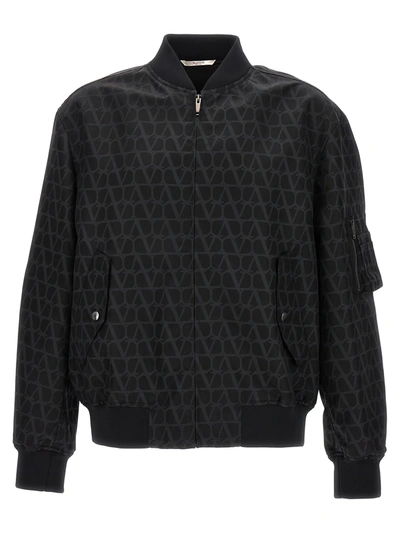 Valentino Toile Iconographe Light Bomber Jacket In Black