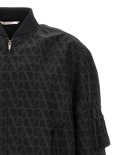 Valentino Toile Iconographe Light Bomber Jacket In Black