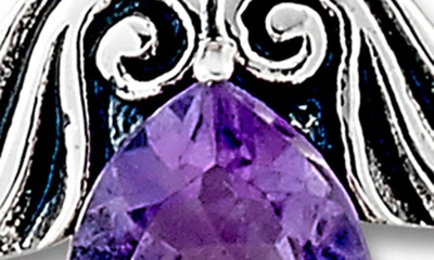 Shop Samuel B. Angel Drop Earrings In Purple
