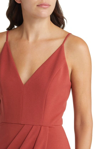 Shop Wayf The Ines V-neck Tulip Gown In Sienna