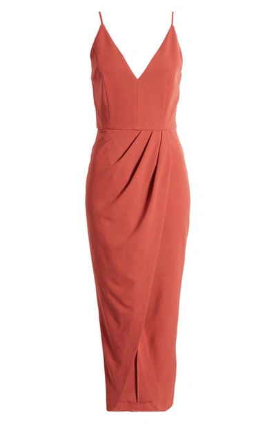 Shop Wayf The Ines V-neck Tulip Gown In Sienna