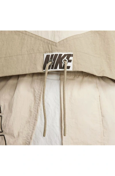 Nike Sportswear Water Repellent Crop Tracksuit Jacket In Sand