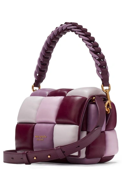 Shop Kate Spade Boxxy Smooth Leather Large Crossbody Bag In Purple Agate Multi