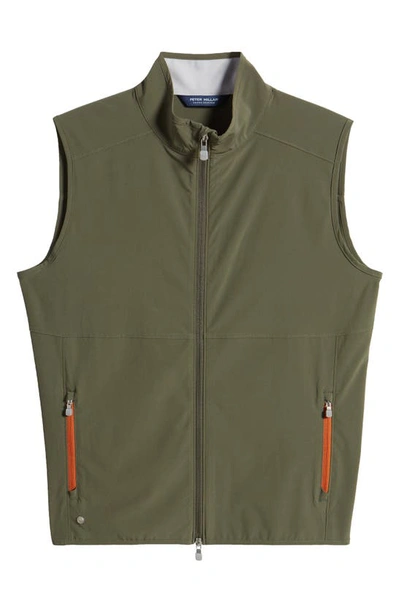 Shop Peter Millar Flex Adapt Full Zip Vest In Loden