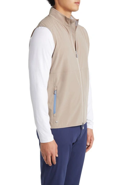 Shop Peter Millar Flex Adapt Full Zip Vest In Jute