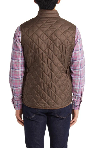 Shop Peter Millar Essex Water Resistant Quilted Travel Vest In Chestnut