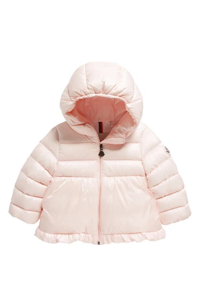 Shop Moncler Kids' Odile Hooded Down Jacket In Light Pink