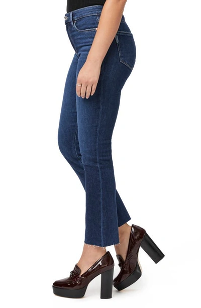 Shop Paige Cindy Raw Hem High Waist Straight Leg Jeans In Devoted