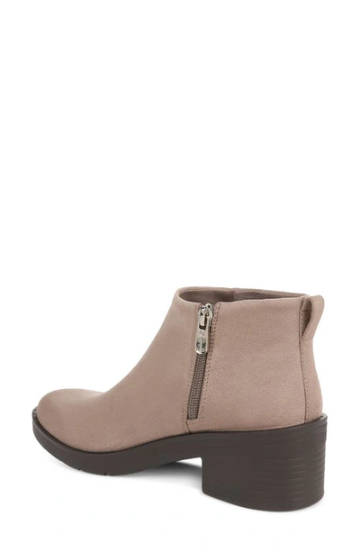 Bzees Other Half Studded Block Heel Bootie In Latte