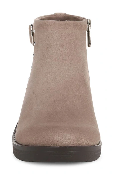 Shop Bzees Other Half Studded Block Heel Bootie In Latte