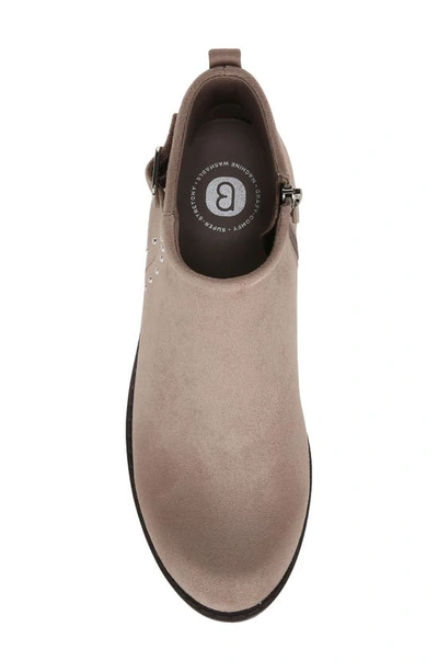 Bzees Other Half Studded Block Heel Bootie In Latte