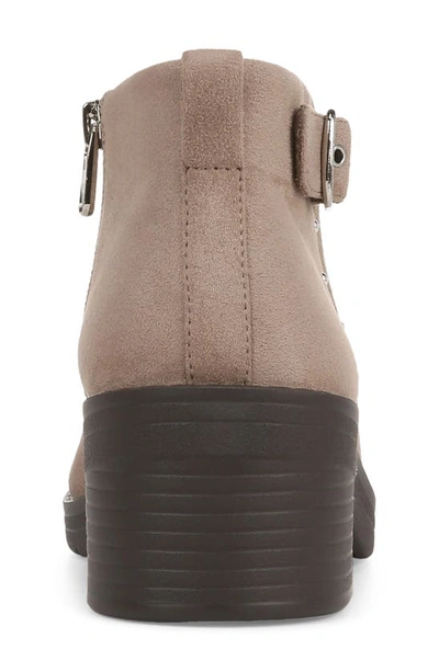 Shop Bzees Other Half Studded Block Heel Bootie In Latte