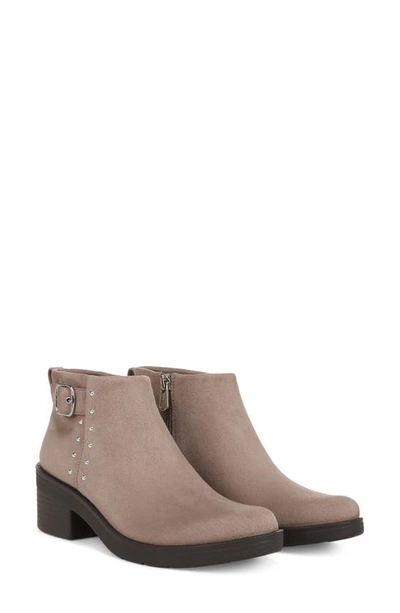 Shop Bzees Other Half Studded Block Heel Bootie In Latte