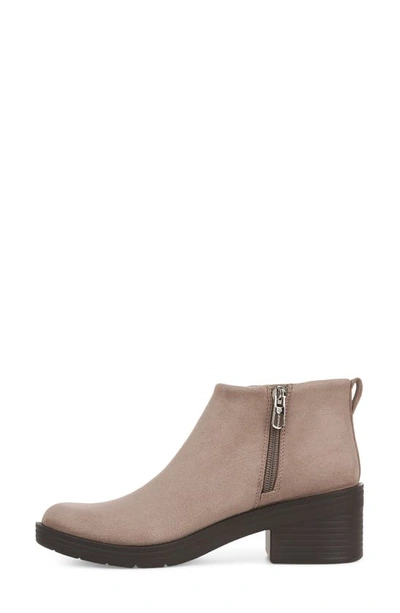 Bzees Other Half Studded Block Heel Bootie In Latte