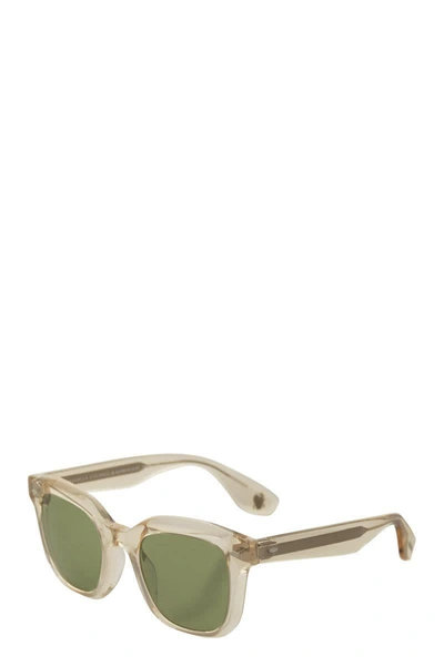 Shop Brunello Cucinelli Acetate Filù Sunglasses With Classic Lenses In Light Beige